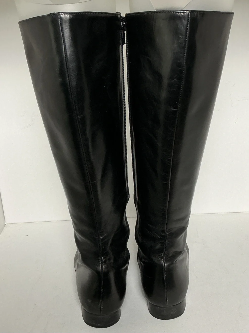 Vintage Mare Classic Black  Pointed Leather Boots